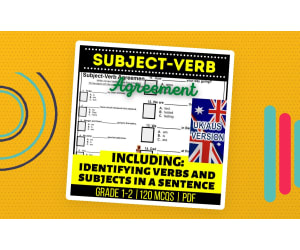 UK/Aus Spelling Subject-Verb Agreement Practice Year 2-3 (PDF)