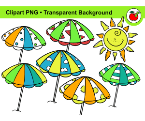 Umbrella Clipart – Beach Clipart, Summer Clipart, Sun Clipart PNG