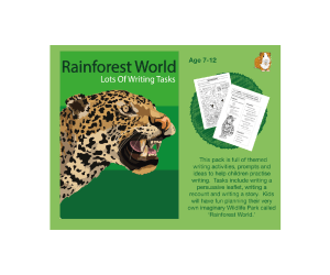 Lots Of Writing Tasks About A Wildlife Park Called Rainforest World (7-11 years)