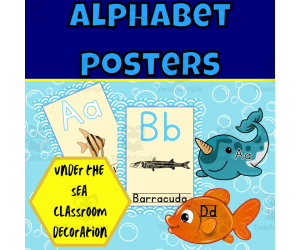 Under the sea alphabet posters pattern edition