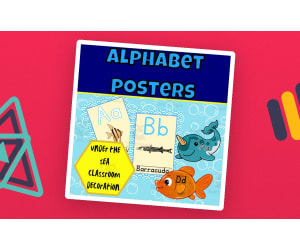 Under the sea alphabet posters pattern edition