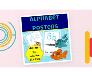 Under the sea alphabet posters wave edition
