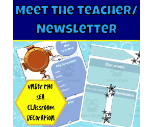 Under the sea meet the teacher and newsletter templates