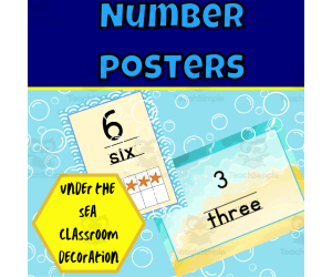 Under the sea number posters pattern edition