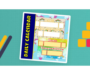 Unicorn classroom decoration daily calendar