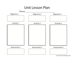 Unit Lesson Plan Template
