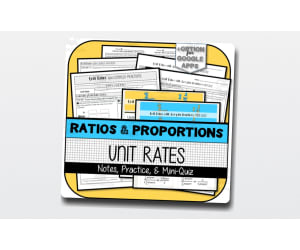 Unit Rate with Complex Fractions NOTES, PARTNER PRACTICE, MINI-QUIZ