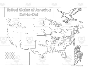 United States Extreme Difficulty Dot-to-Dot / Connect the Dots