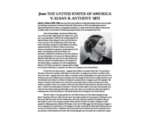 United States versus Susan B Anthony