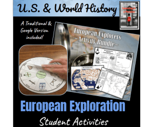 US & World History | European Exploration | Student Activities Bundle