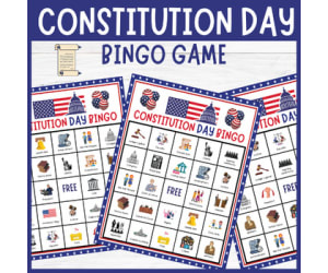 US Constitution Day Citizenship Bingo US History & Bill of Right