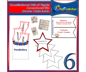 U.S. Constitutional Bill of Rights: Amendment Six Interactive Foldable Booklets - EBOOK