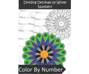 (US) Dividing Decimals by Whole Numbers Color by Number