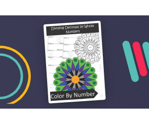 (US) Dividing Decimals by Whole Numbers Color by Number