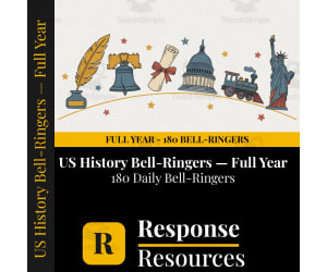 US History Bell Ringers FULL YEAR - 180 Daily Warm-Ups (Grades 6-8)