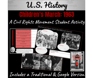 U.S. History: Children's March | Civil Rights Movement Activity
