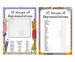 US House of Representatives word search & scramble
