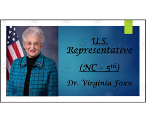 U.S. Representative Dr. Virginia Foxx (NC - 5th) BIO PPT