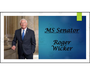 U.S. Senator Roger Wicker (MS) Biography PowerPoint