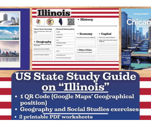 US State Study Guide Worksheets on Illinois