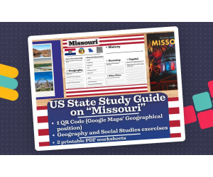 US State Study Guide Worksheets on Missouri