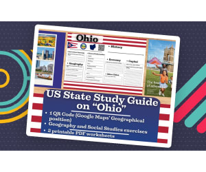 US State Study Guide Worksheets on Ohio
