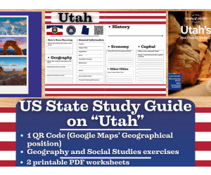 US State Study Guide Worksheets on Utah