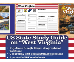 US State Study Guide Worksheets on West Virginia