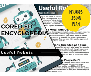 Useful Robots Reading Comprehension Passage - Cored Ed Encyclopedia