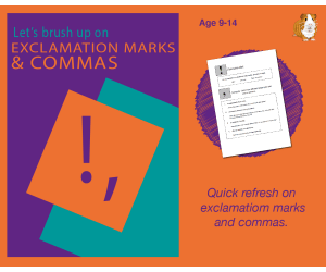 Using Exclamation Marks And Commas (9-14 years)