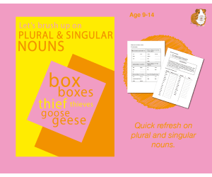 Using Plural And Singular Nouns (9-14 years)