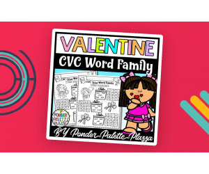 Valentine CVC Word Family - Valentine Word Search