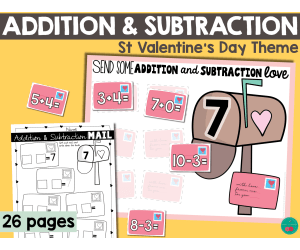 Valentine's Day Addition & Subtraction