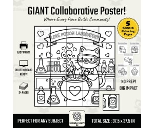 Valentine's Day Collaborative Poster Science Love Potion K-5
