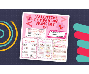 Valentine’s Day Comparing Numbers Math Worksheets