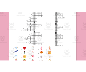 Valentine's Day Crossword in French - La Saint-Valentin
