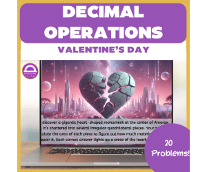 Valentine’s Day Math Escape Room – Decimal's Operations