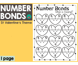 Valentine's Day Number Bonds