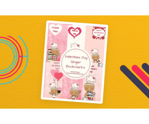 Valentines Day Projects - Cards & Bookmarks Gingerbread Cooking Theme