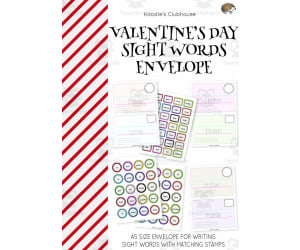 Valentine's Day Sight Words Envelope