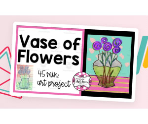 Vase of Flowers Art Project