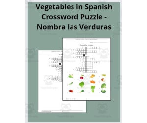 Vegetables in Spanish Crossword Puzzle - Nombra las Verduras