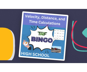 Velocity, Distance, and Time Science BINGO Activity