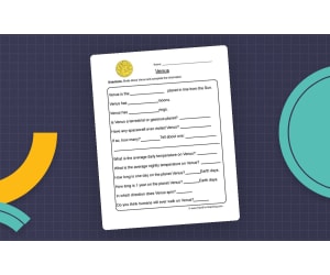 Venus Planet Worksheet
