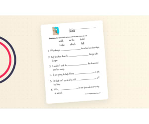 Verbs Fill in the Blank Worksheet