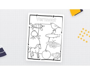 Vermont State Symbols Clip Art