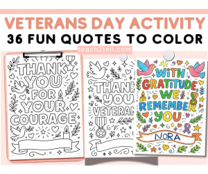 Veterans Day Activity Coloring Pages Remembrance Day Activities