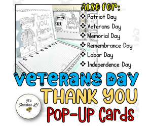 Veterans Day Pop-Up Thank You Card | Veterans Day Project