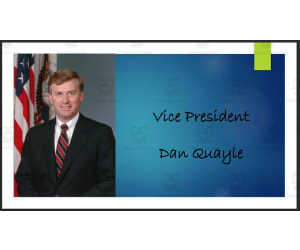 Vice President Dan Quayle Biography PowerPoint