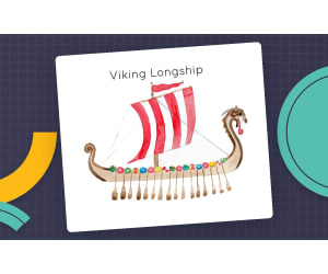Viking Longship Poster + Labelling Activity